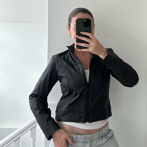 y2k vintage  fitted crop black jacket