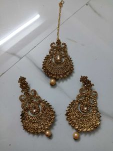 Earning And Mangtika+Tiara Set