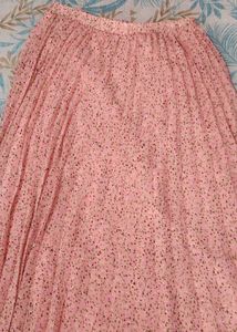 Women Pleated Peach Skirt