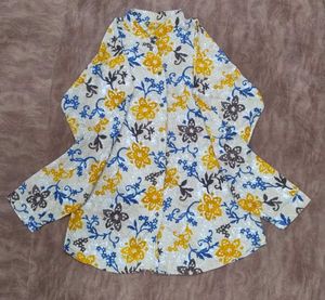 Floral Print Button-Down Shirt