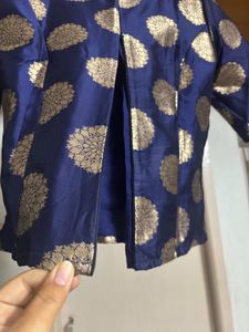 NeeBlue &amp; Gold Print Top