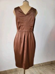 Sleeveless Brown Cocktail Dress