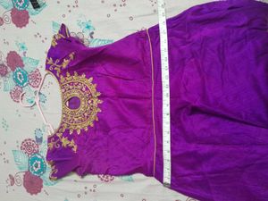 Prince Cut Gown With Banaras Duppata Rawsilk