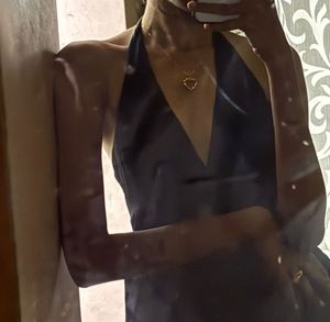 Mini Black Halter Neck Dress