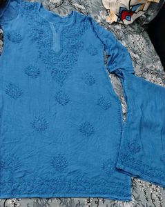 Blue Lucknowi Plazopair