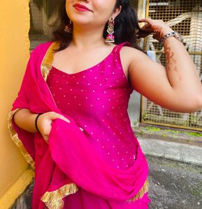 Pink Kurta Set From (Brand- Varanga)