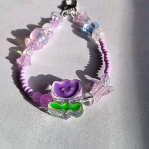 purple tulip keychain