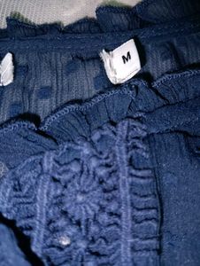 Blue Sheer Short Kurti