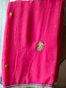 Pink Embellished Sari