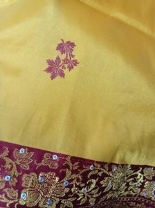 Yellow Semi Silk Saree 😍