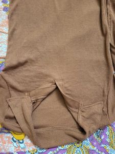 Fitted Full Sleeve Crop Top With Collar