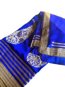 Blue Peacock Saree