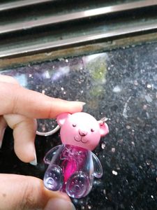 Cute Pink Teddy Bear Keychain