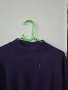 crocodile Purple Mock Neck Sweater size M