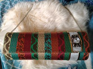 Striped Pattern Clutch