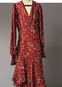 New Red Flared Dress
