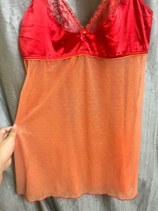 Red Orange Coloured Night Lingerie