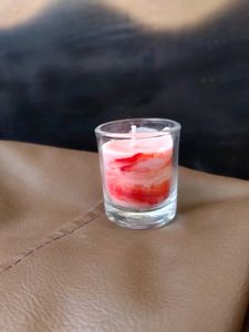 Scented Glass Candles With Marble Design