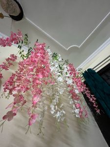 Pink and White Floral Decoration Pack Of 2