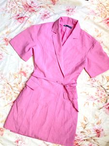 Zara Linen Blazer Dress