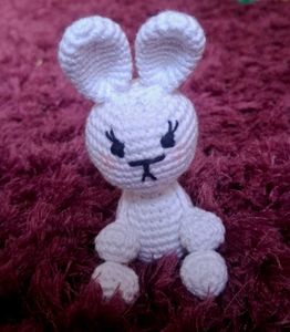 Crochet White Bunny Plush