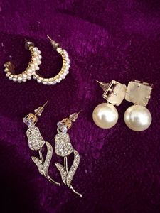 Combo golden beaded stones Earring