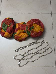 Ethnic Turban & Necklace Set