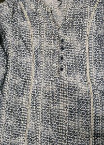 Printed Top &amp; Beige Pants Set