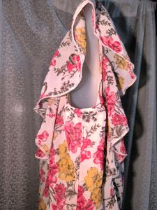 FIG Floral Print Button-Down Top