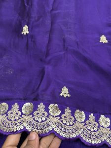 Purple Embellishedsaree