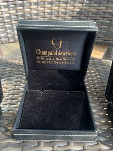 Set of Black Leather Earrings Boxes