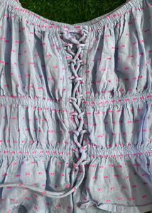 Cute light Blue Crop Top