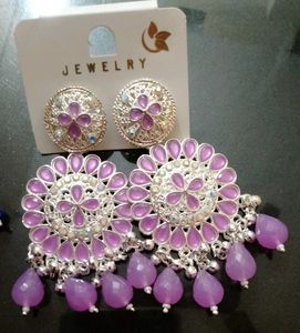 Elegant Purple Drop Earrings