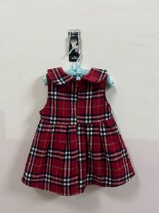 RED PLAID GIRLS DRESS
