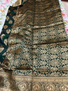 Emerald Green Brocade Fabric