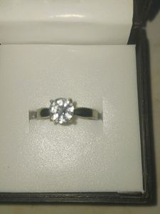 Pure Silver Ring Single Stone Daily Wear 925