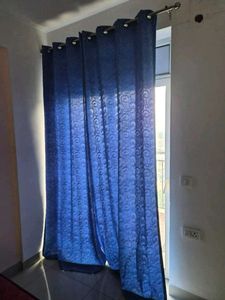 Blue Curtains Pair 9 Ft
