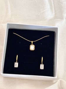 CZ Everyday Wear Necklace Set Anti-tarnish