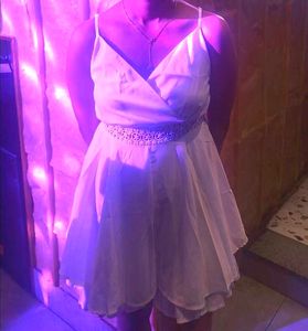 White Mini Dress Size S