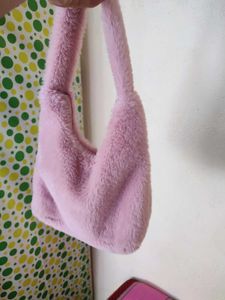 Pink Fuzzy Shoulder Bag