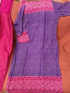 BrandNew Purple Pink BandhejSalwar Suit