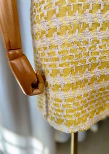 Chic Yellow Tweed Dress