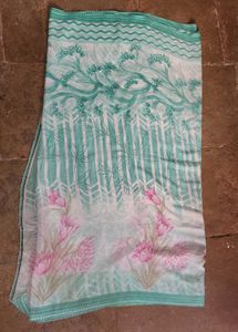 Elegant Floral Print Saree