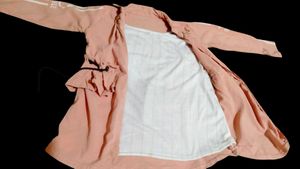 Stylish Peach Open-Front Top