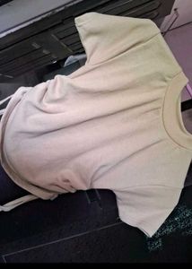 Beige Crop Top