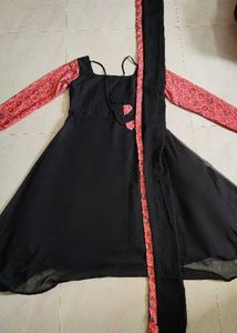 Elegant Black Anarkali Kurta