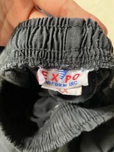 Black Wide Leg Drawstring Pants