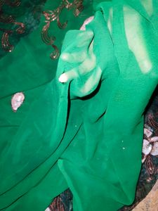 Green Floral Saree