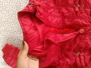 Red Puffer Jacket - Women&#39;s