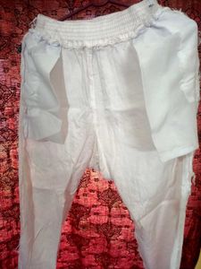 White Cotton Joggers